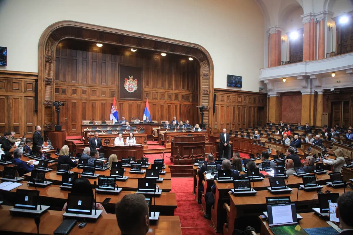 Sala Narodne skupstine Srbije tokom parlamentarne sednice