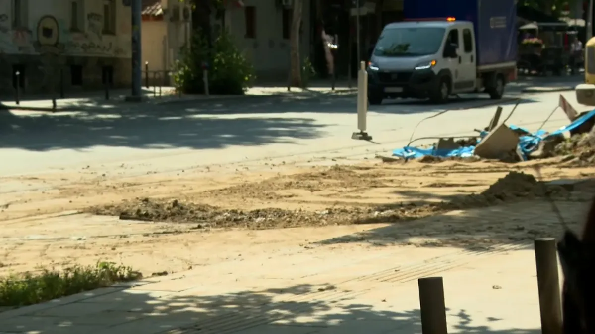 Repairs after the water-main break in Kraljice Marije Street