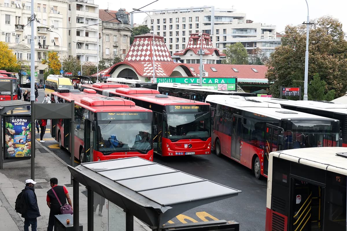 Автобусы GSP Beograd на Zeleni venac
