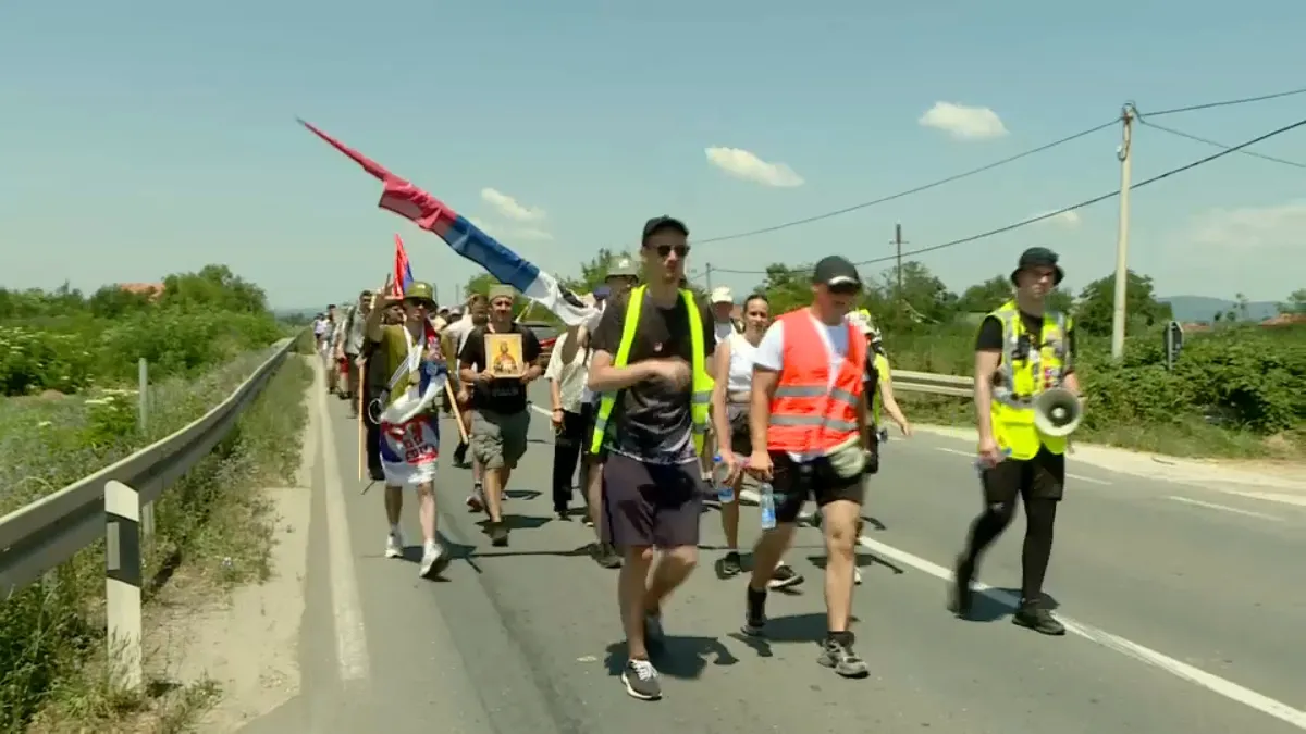 Participants at the student Vidovdan gathering in Kraljevo