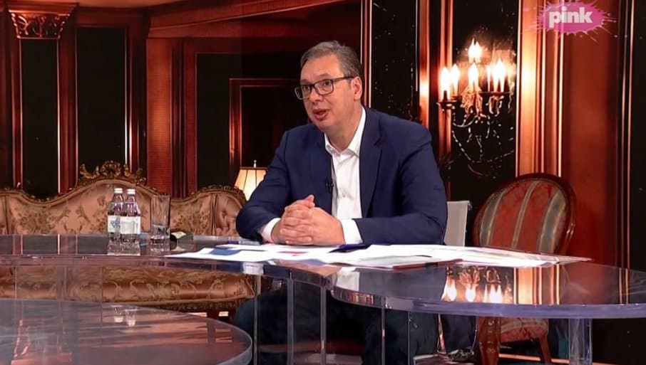 Скриншот из выступления Aleksandar Vučić о деле «звуковой топ»